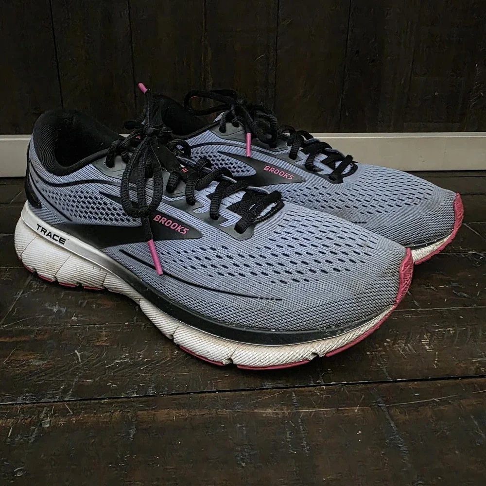 Brooks Womens 9.5 B Trace 2 Blue Running Shoes Sneakers 1203751B533‎